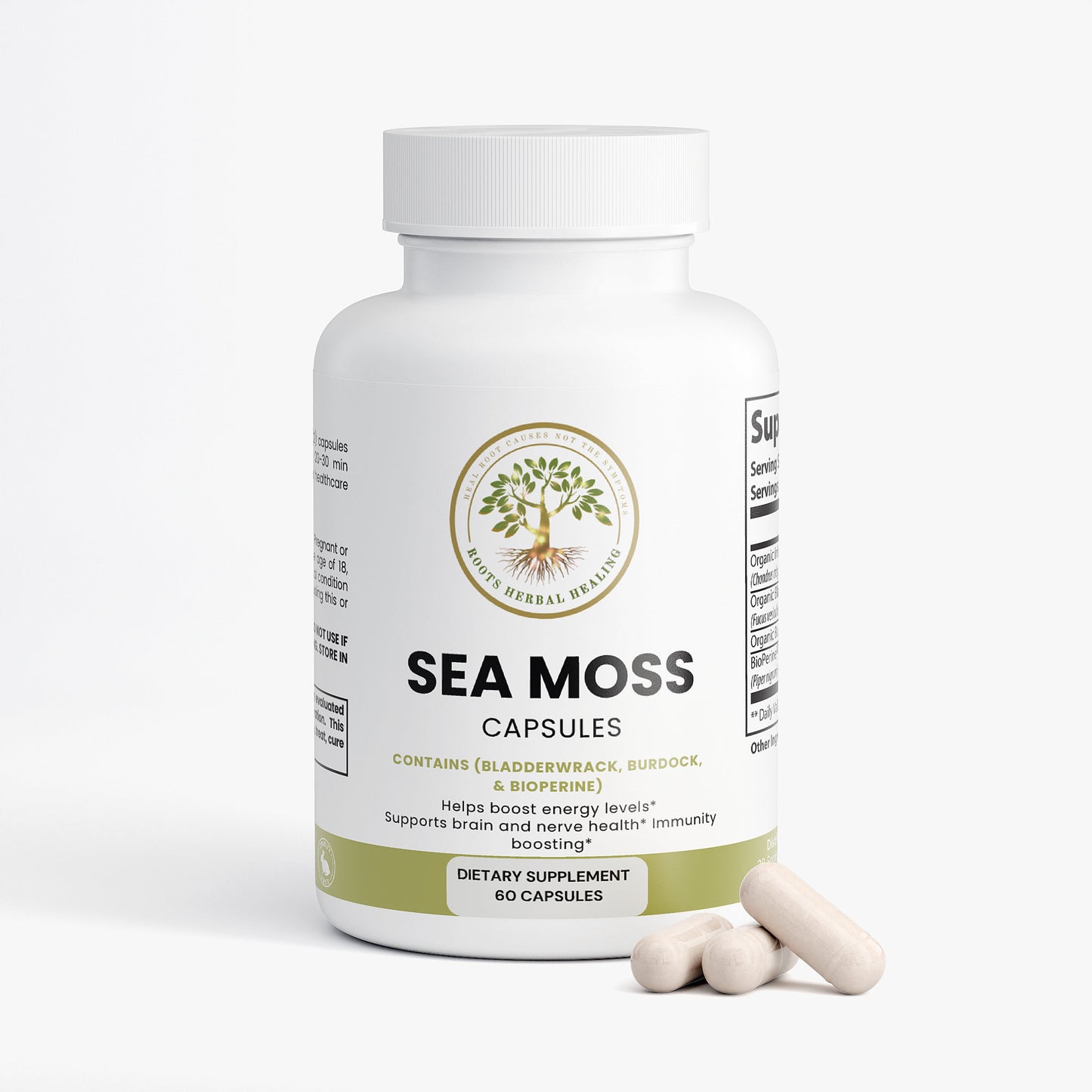 Sea Moss Capsules w/ Bladderwrack, Burdock, & BioPerine