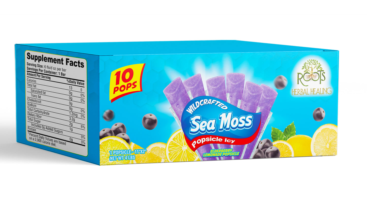 Elderberry Lemonade Sea Moss Popsicle