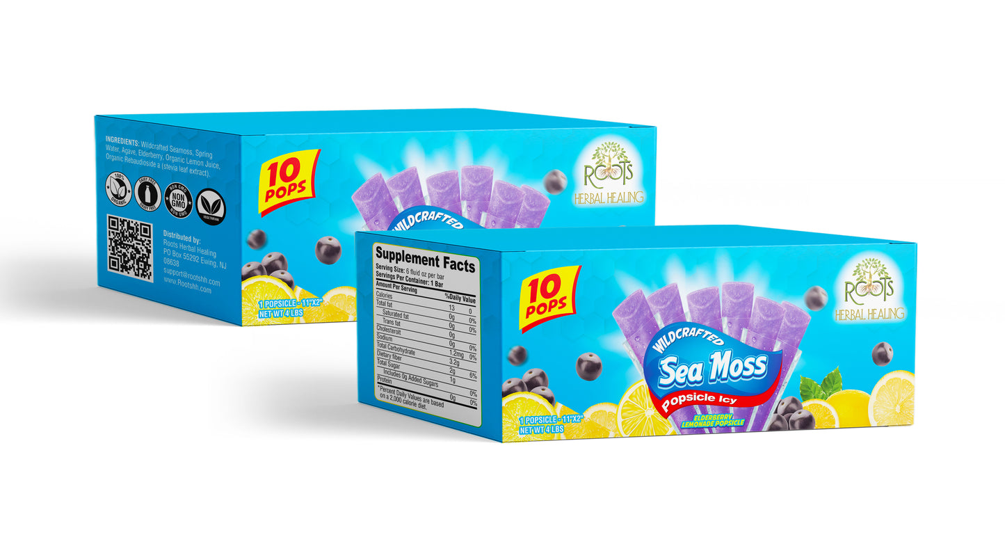 Elderberry Lemonade Sea Moss Popsicle